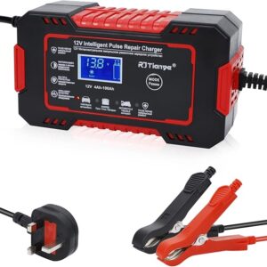 (20) 12V 6A Car Battery Charger Automatic Smart Charging Battery Trickle Charger 12V Battery Maintainer with Repair Function Temperature Compensation