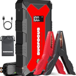 (2) Jump Starter Power Pack, 2500A Car Battery Booster Jump Starter