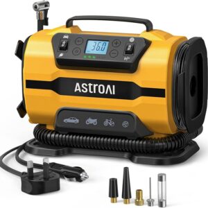 (46) AstroAI Tyre Inflator Air Compressor 150PSI, Power Supply 12V DC / 230V AC