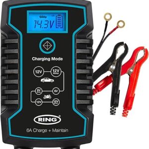 (17) Ring Automotive 6A Smart Car Battery Charger & Maintainer